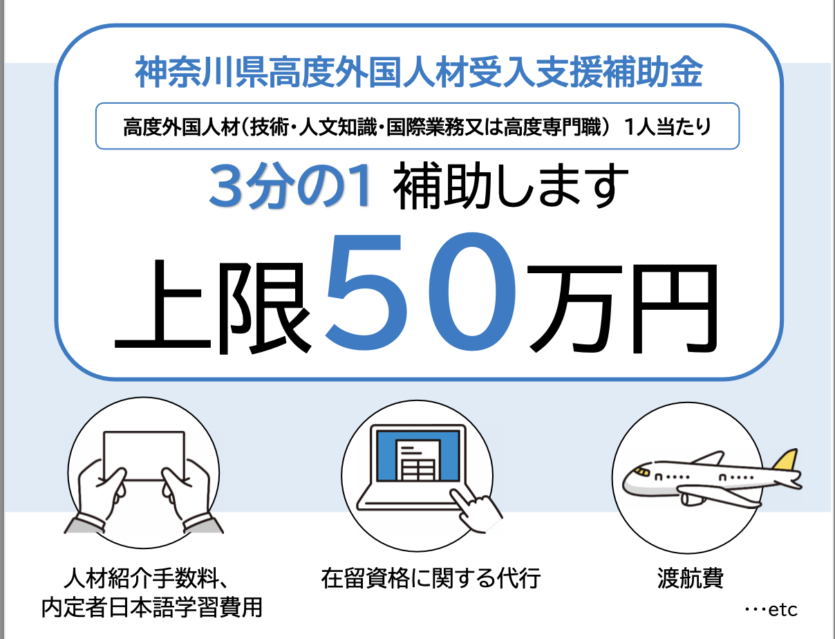 株式会社Nudge ナッジ株式会社　望月行政書士　もちづき行政書士　板橋区行政書士　有料職業紹介　技術人文国際ビザ　高度人材ビザ　特定技能ビザ　神奈川県高度外国人材受入支援補助金